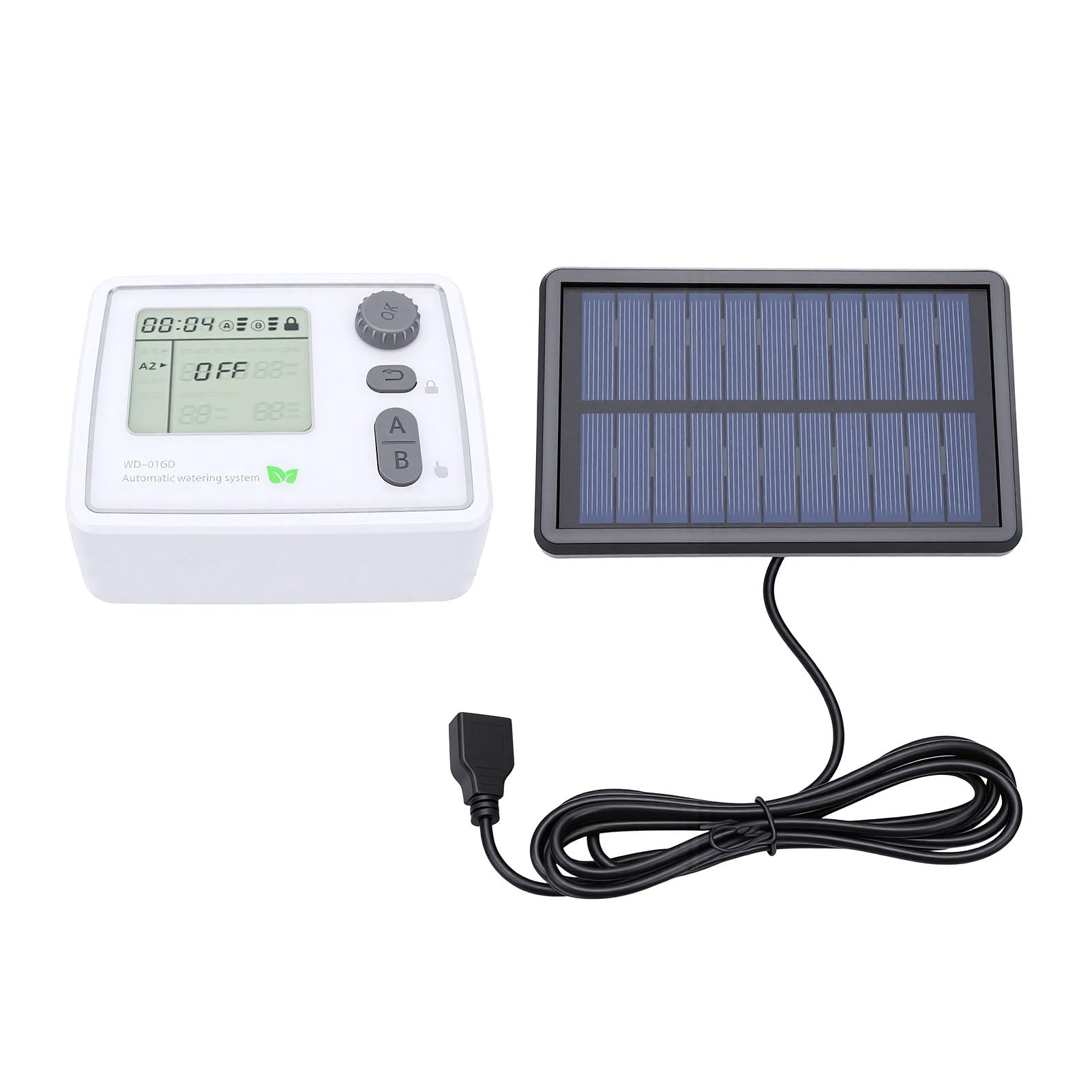 GOWENIC Automatisches Solar-Tropfbewässerungssystem mit WiFi-Steuerung für Balkongarten, Energiesparendes Solar-Bewässerungsset für 20 Töpfe