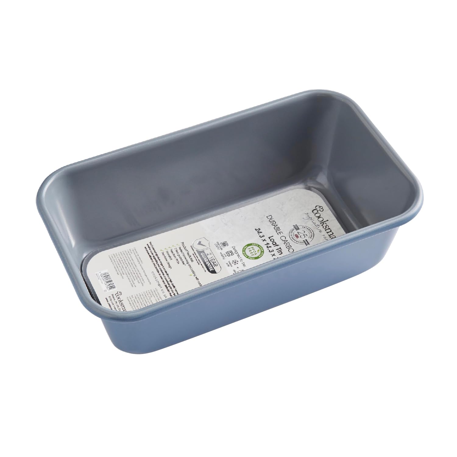 Cooksmart Signature 24cm Loaf Tin, Carbon Steel, Blue