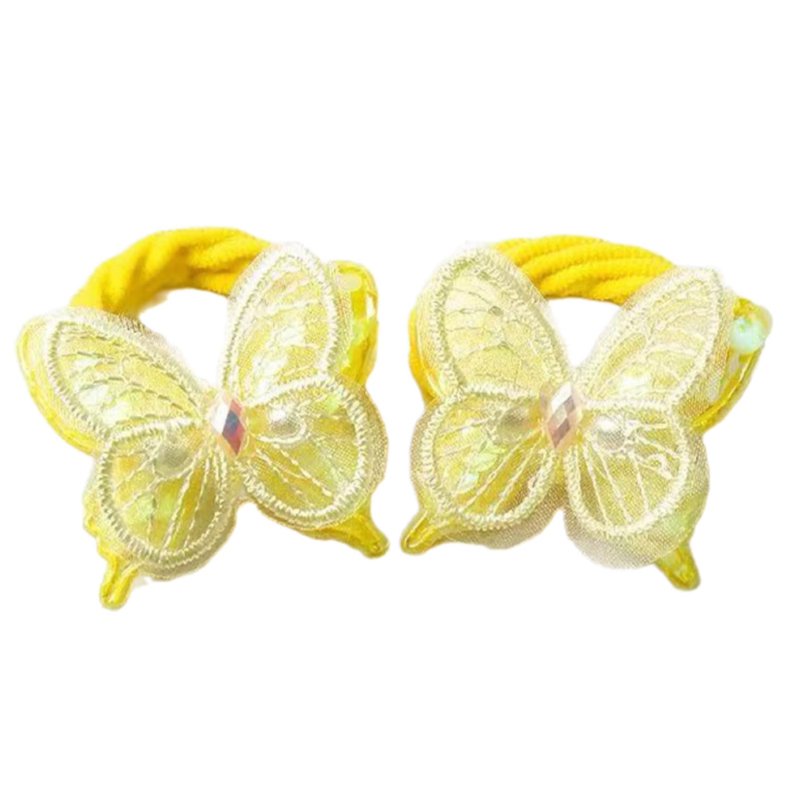 MICFENY Butterfly Hair Rope Hair Bun Scrunchies Elastic Hair Rope Sequined Hair Scrunchy Blingbling HairBands Female Accessories