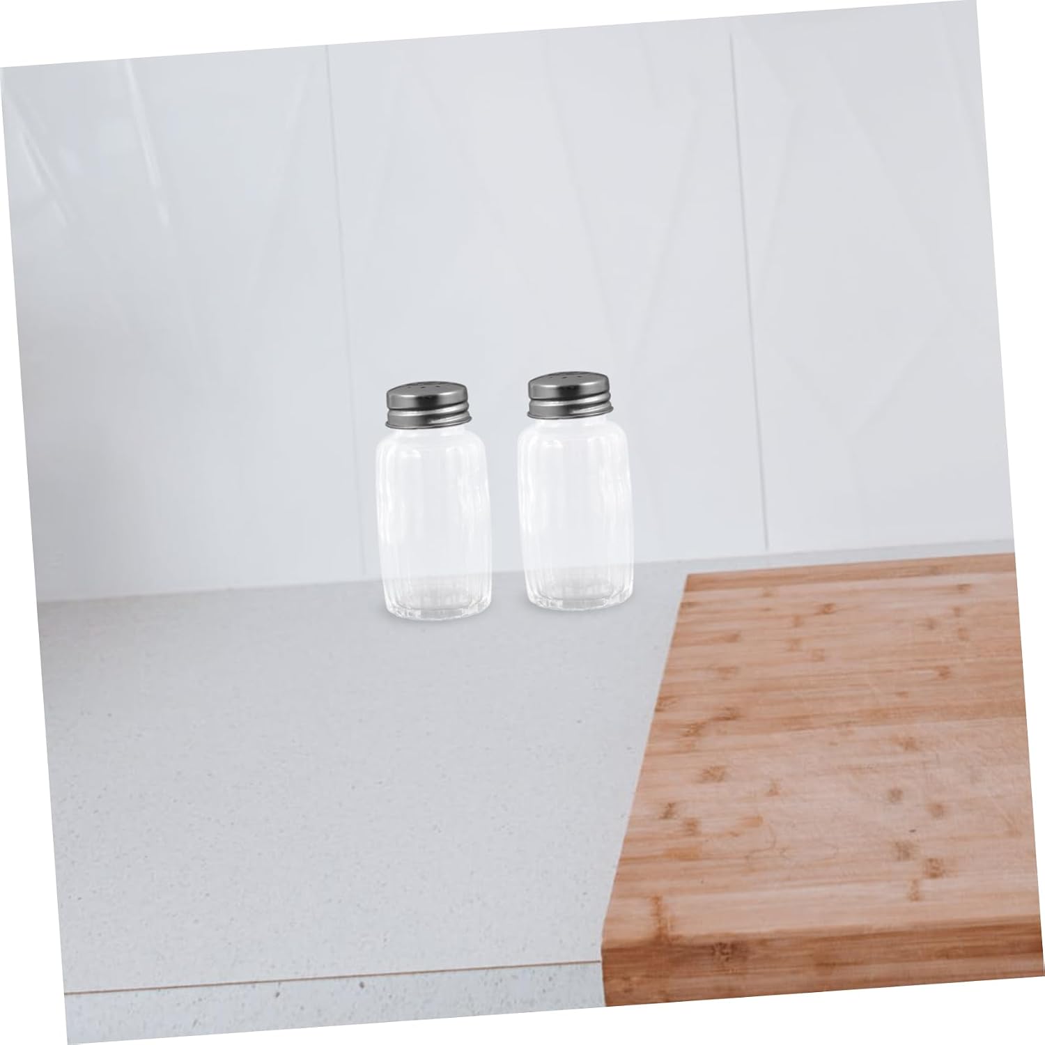 10-Piece Glass Seasoning Bottles Set Kitchen Condiment Removable Caps and Easy to Clean