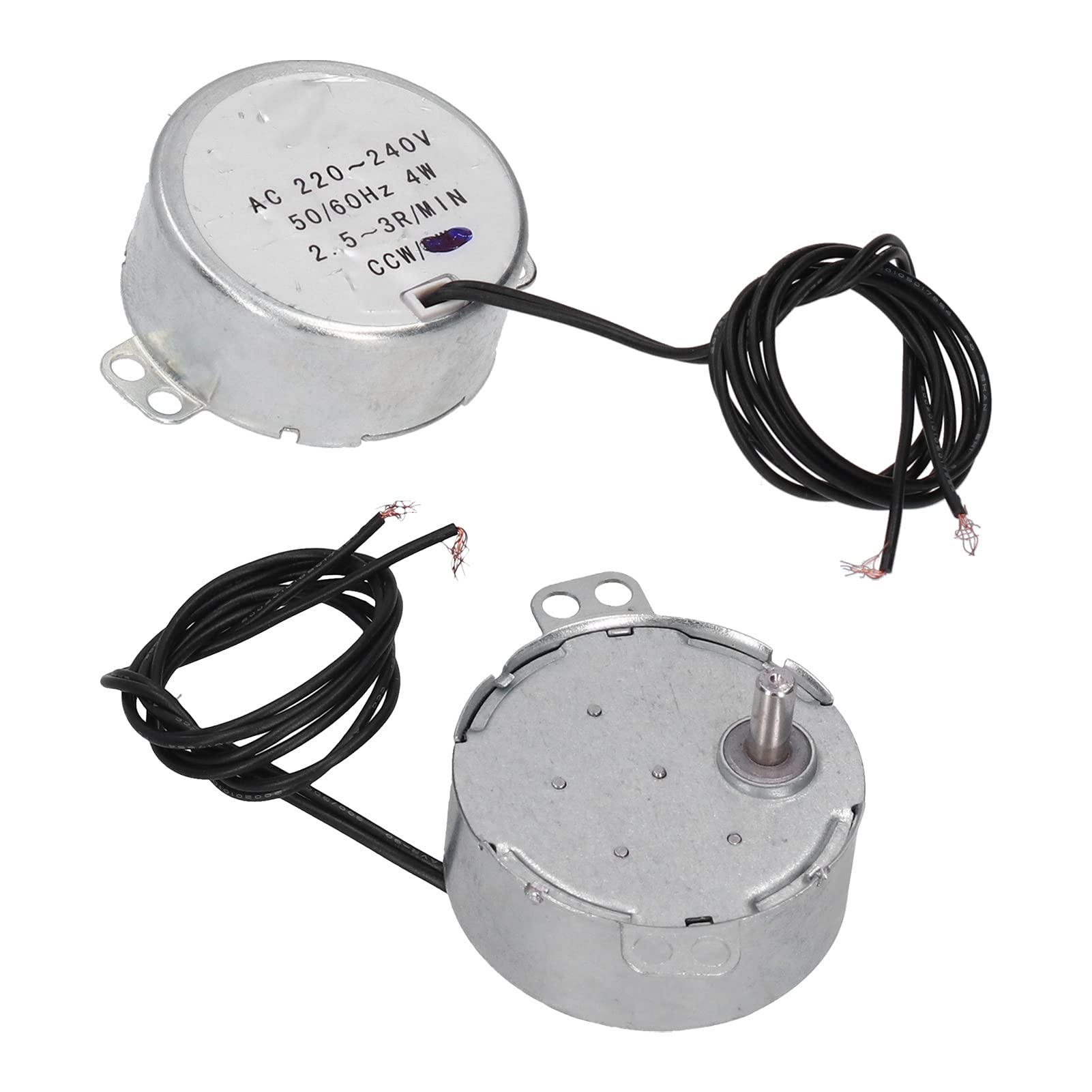 Micro Moteur Moteur Synchrone AC Aluminium Laiton TYC 50 220 240 V 2,5 3RPM 4W CCW Faible Bruit Couple Élevé Vitesse Constante pour Support d'affichage de Plateau Tournant de Chauffage de