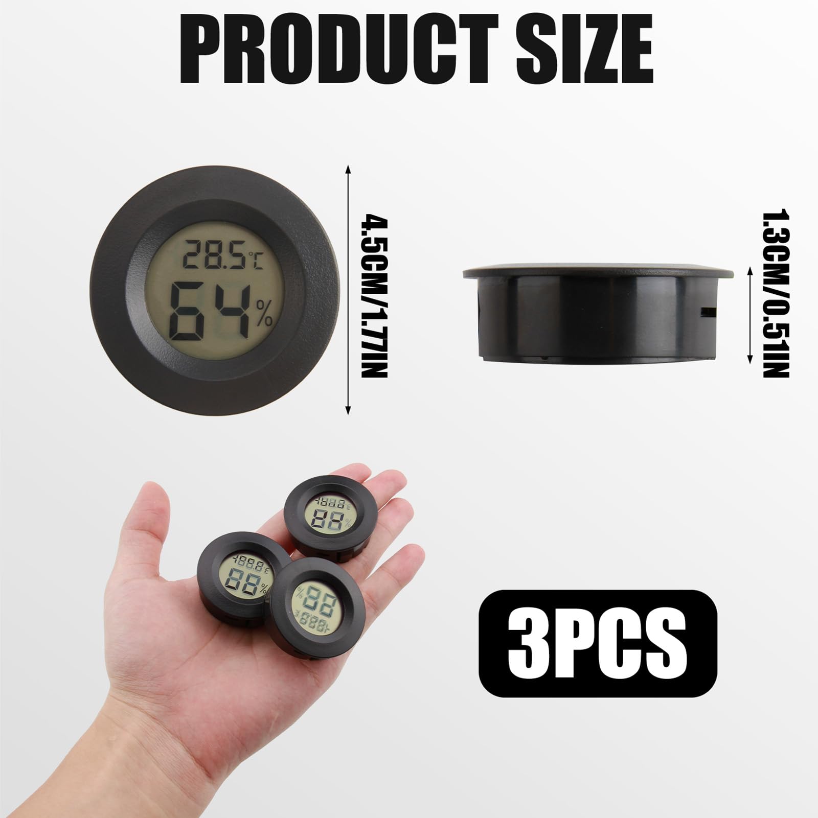 LCD Digital Hygrometer Thermometer, Reptile Thermometer - Image 2