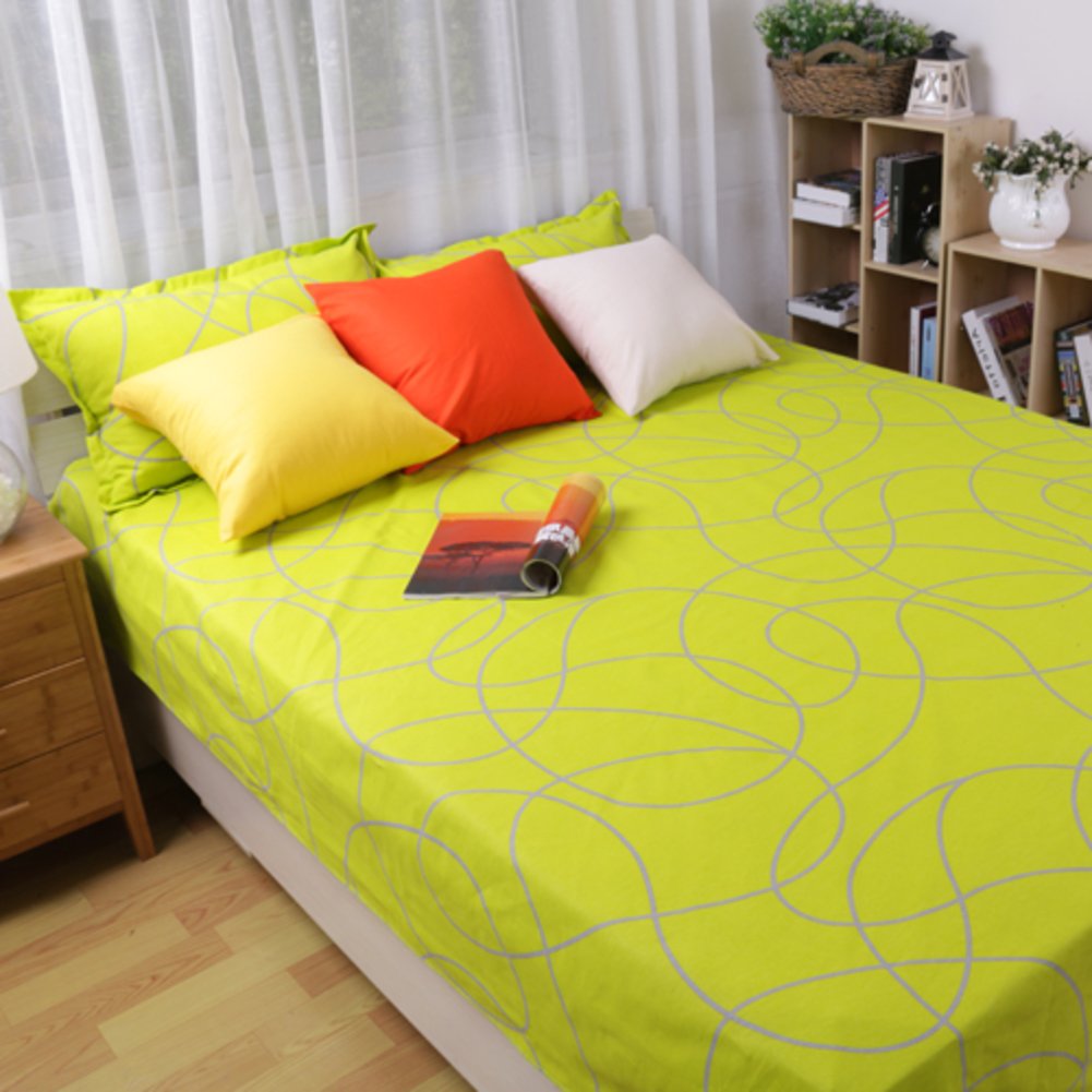 Drap de lit en pur coton imprimé 200x230cm pour chambre parentale