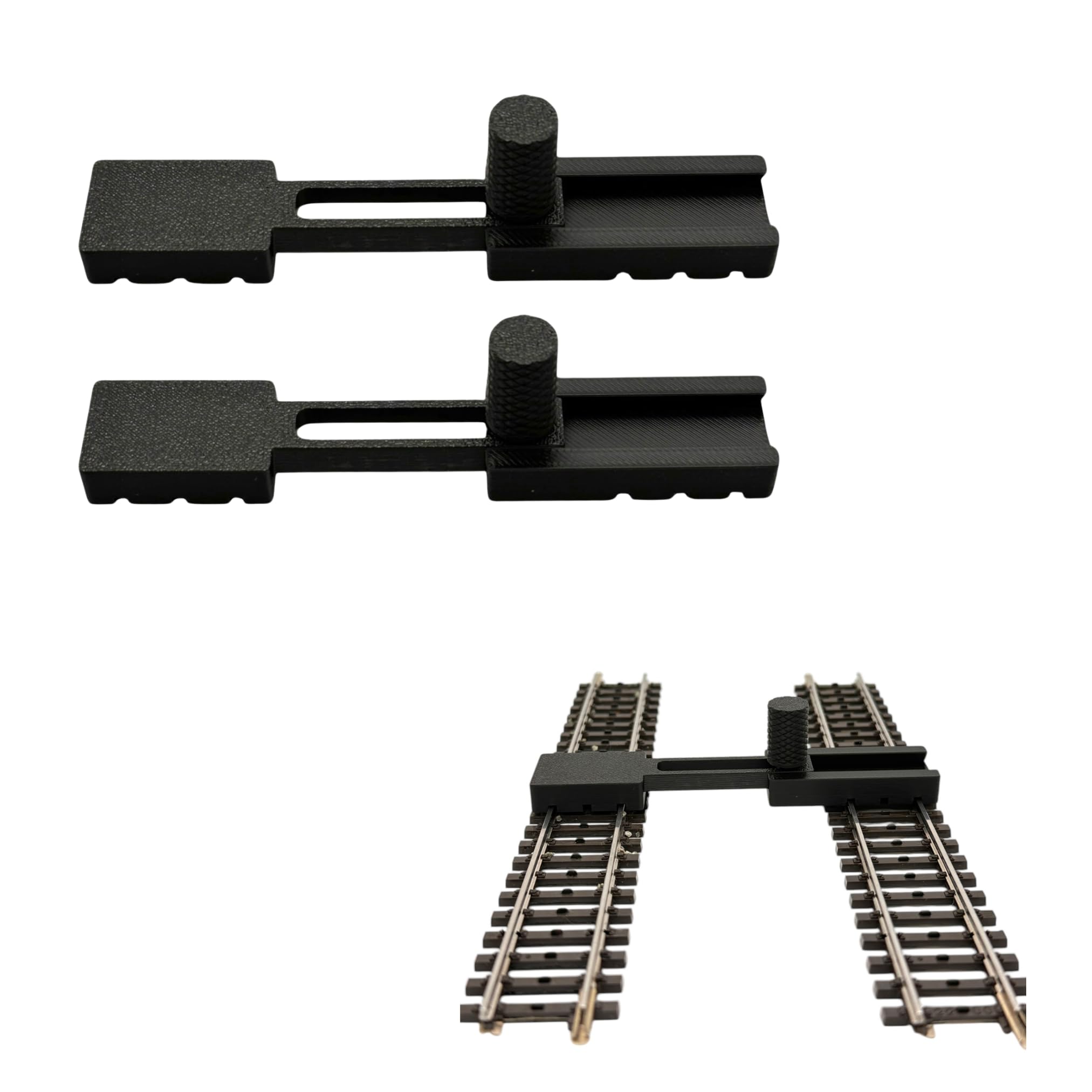 Lot de 2 jauges de voie parallèles pour Märklin. Fleischmann etc. Fixateur de voie H0 réglable