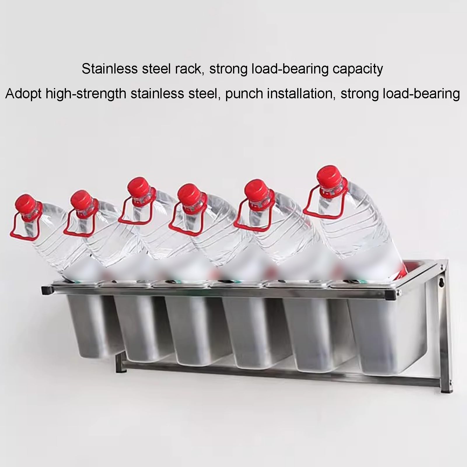 Estante de especias montado en la pared, organizador de condimentos de acero inoxidable para cocina, restaurante y estante de almacenamiento de alimentos
