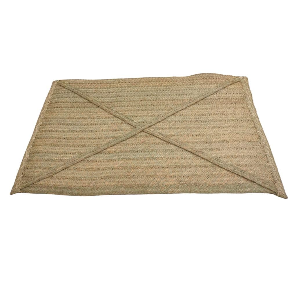 Persiana de Esparto Hecha a Mano, Natural, Sin Enganches ni Cuerdas, 200 cm de Largo x 120 cm de Ancho