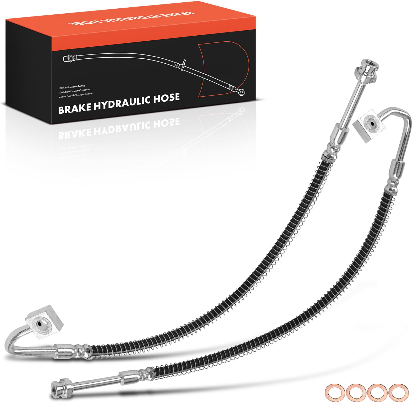 Frankberg 2 mangueras de freno delanteras 0K01143810B | Compatible con: SUV Sportage K00, SUV Retona cerrado FK
