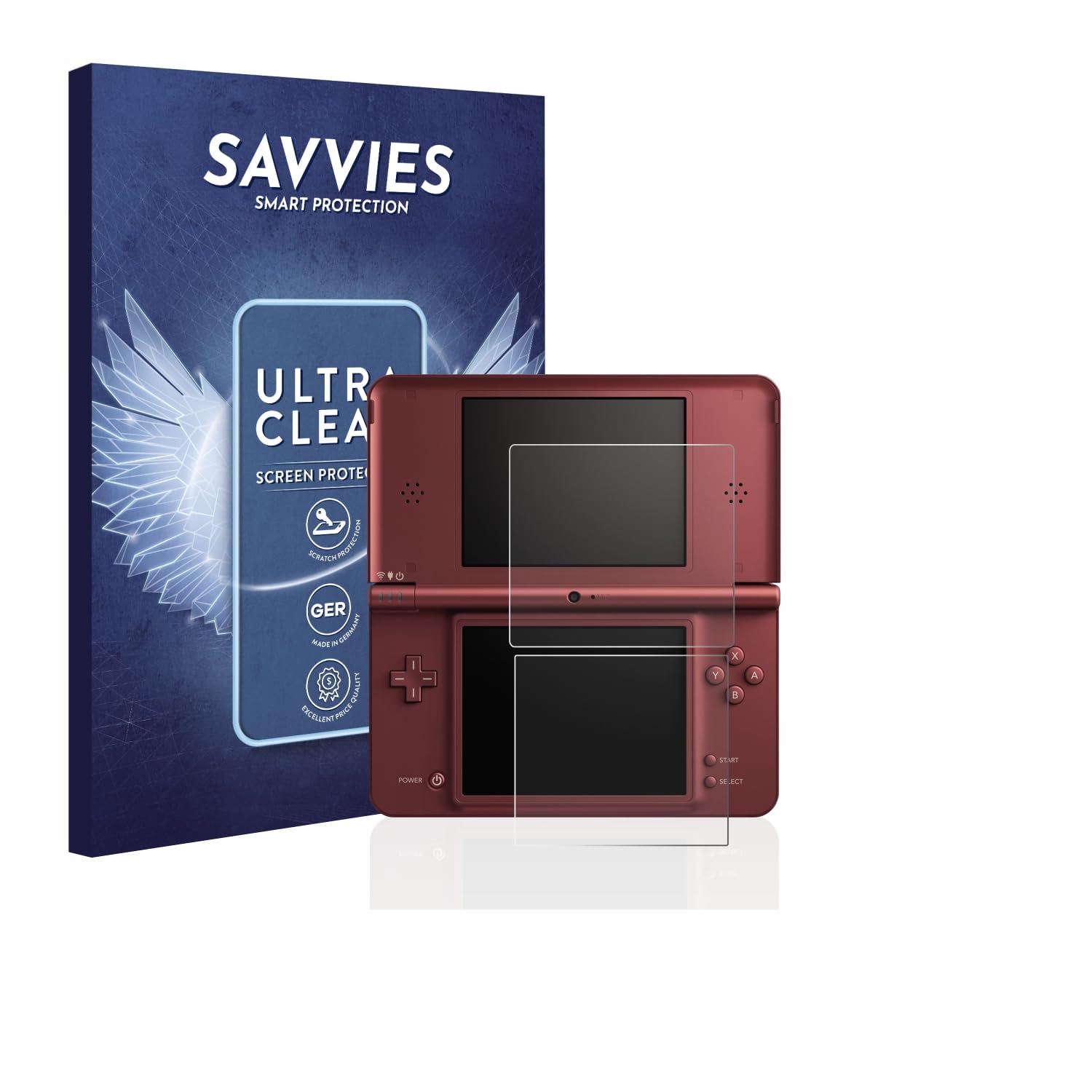 savvies 18 Unidades Protector Pantalla para Nintendo DSi XL | 18 Unidades , Transparente Protección Pantalla Made in Germany, Película Ultra Transparente