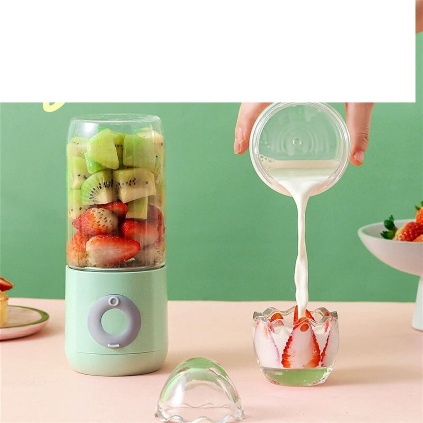 DieffematicJBJ Blender Mini Juicer Blender Portable USB Rechargeable Home Food Processor Smoothie Maker Mixer Juicer Machine Food Processor Cup