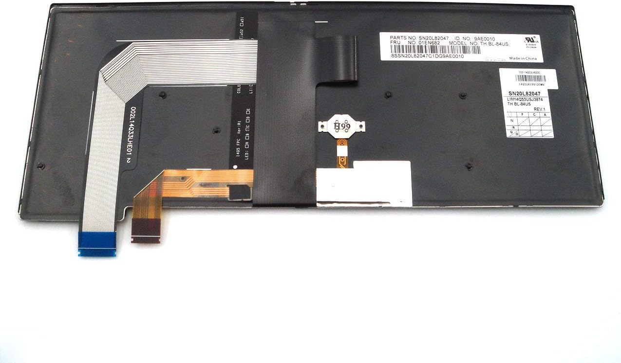Parts for Lenovo ThinkPad T470S Keyboard US-English Backlit Black 01EN682 01EN723