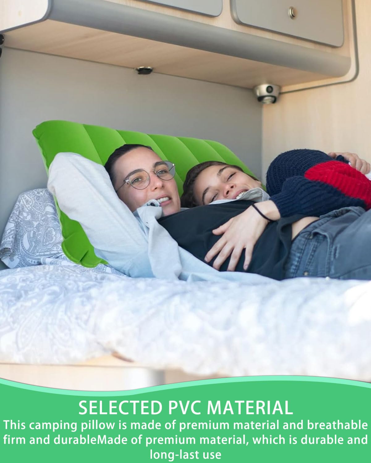 2PCS Cuscini Gonfiabili per Viaggio, Cuscini Gonfiabili Morbid Spiaggia Campeggio e Escursioni Pieghevole Cuscino da Esterno in Velluto per Dormire Cuscino Cuscino
