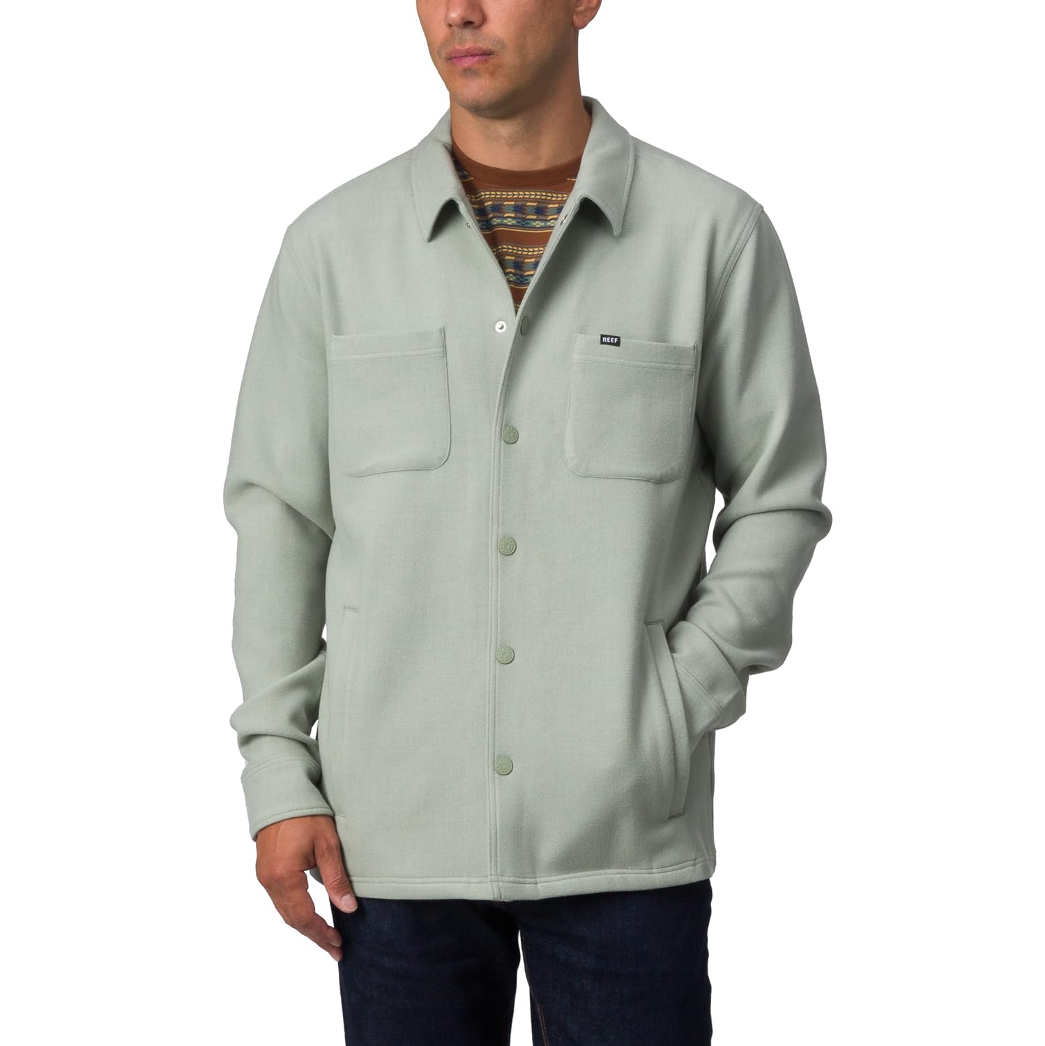 Reef Mens Shirt Jacket Top