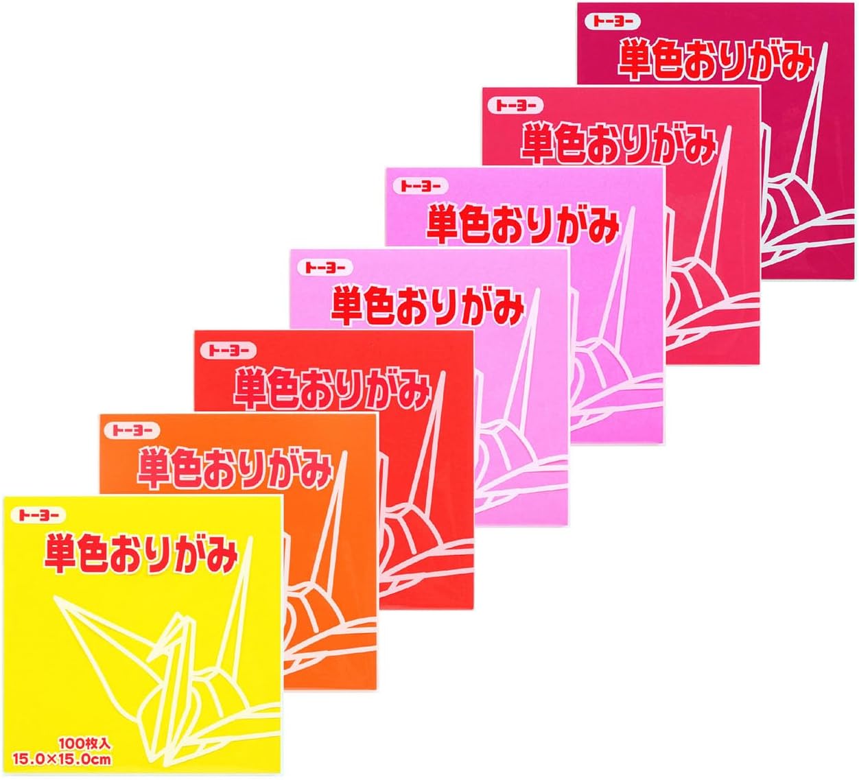 Toyo 863234 Origami Pastel Color Set, 7 Colors, 5.9 inches (15 cm)