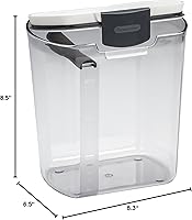 Vista 8 de ProKeeper - Envase de almacenamiento de harina, 4 cuartos de galón, plástico libre de BPA, apto para lavavajillas
