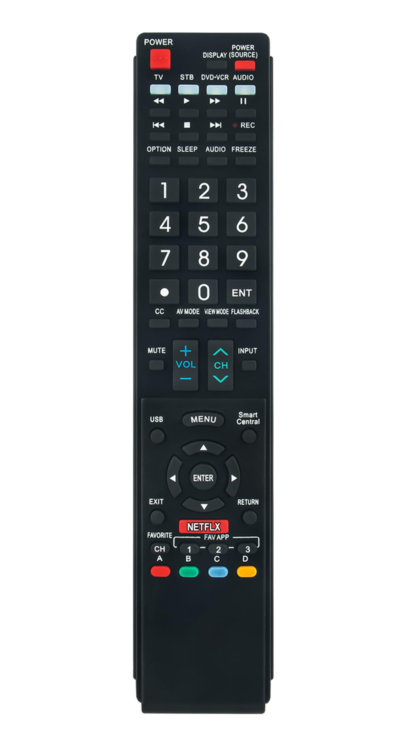 600154000-579-G Replace Remote Control fit for Sharp AQUOS TV, LCD, LED, HDTV, Smart TV, Compatible with GB173WJSA GB118WJSA GB004WJSA GA935WJSA GB105WJSA RRMCGB173WJSA GB005WJSA