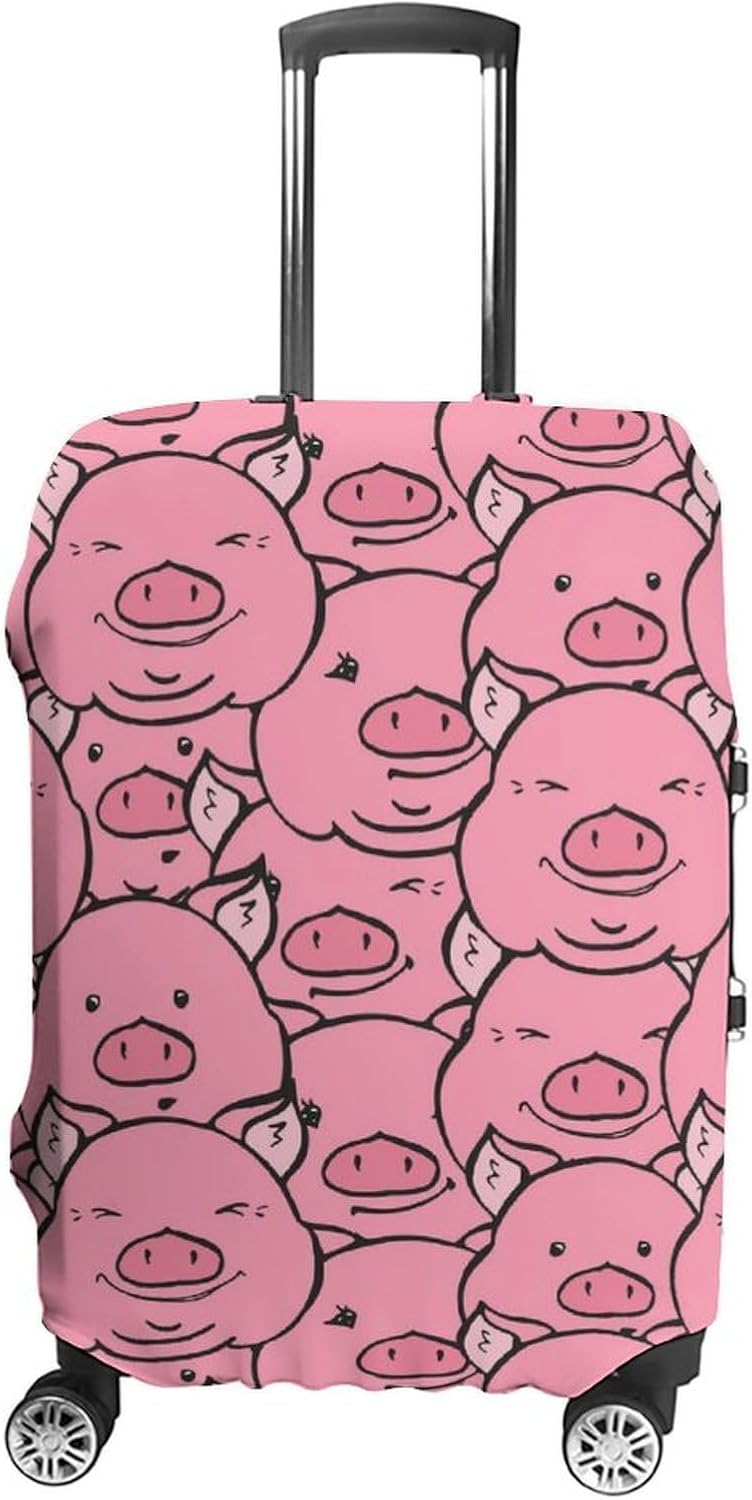 Cute Piglets Faces Pattern Suitcase Covers for Luggage Carry On Cover Travel Accessories Fit 19-32 Inch