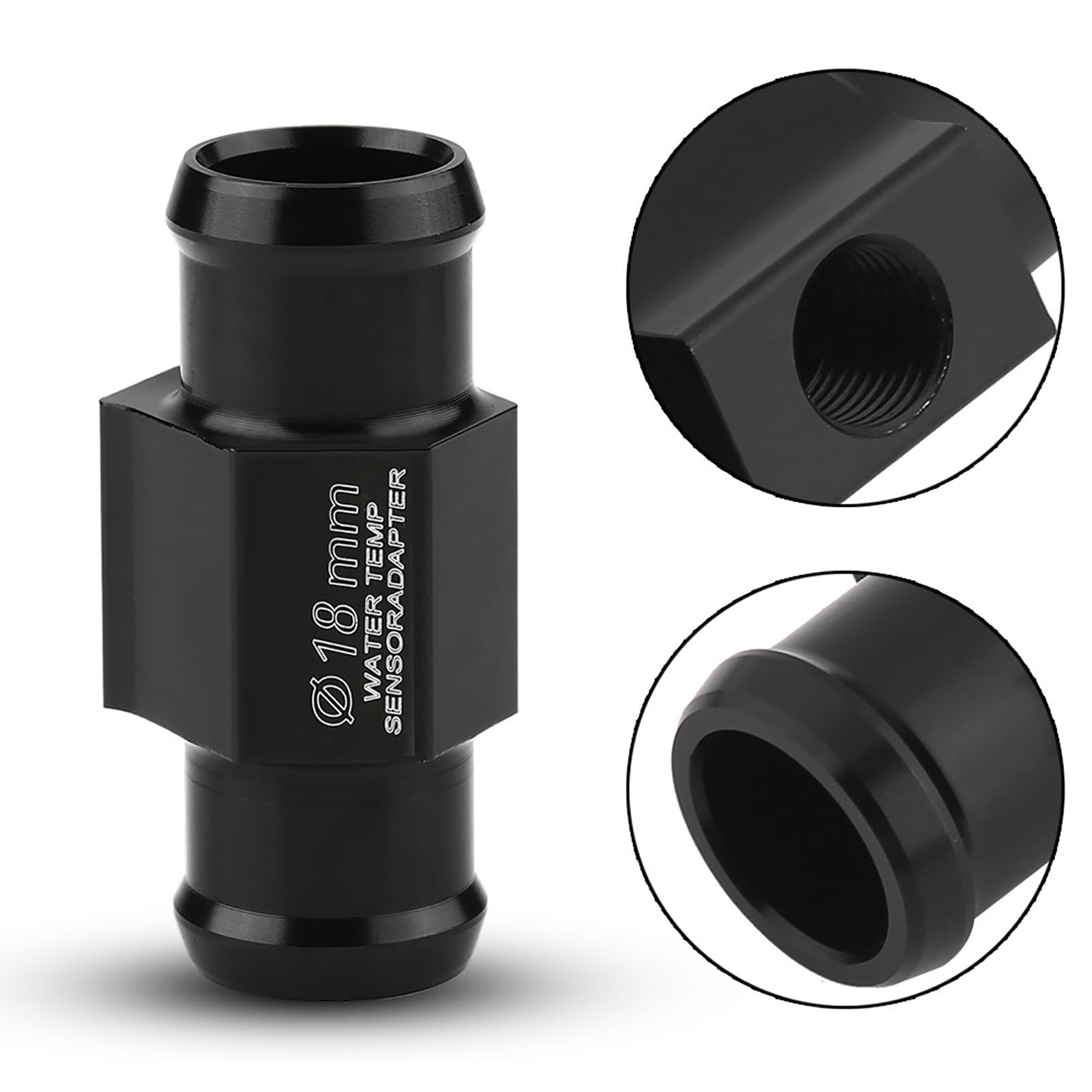 ANGGREK Joint Pipe, Special Design Water Temp Joint Pipe, Easy to Install Good Thermal Conductivity Provide Location Maintenance Worker Sports Car for Car Driver (18mm)