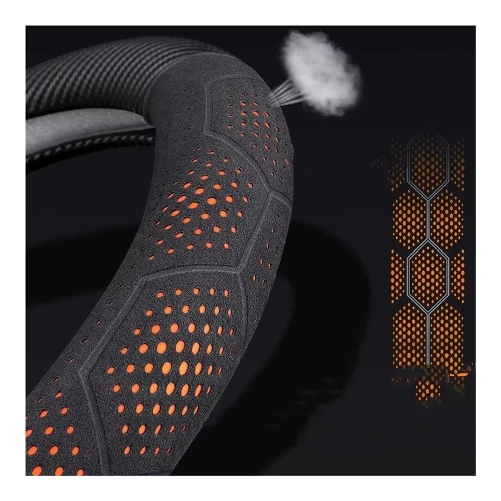 Funda Volante Coche Funda de Gamuza Fibra Carbono para Volante Coche Accesorios para Mazda 3 5 6 para Axela para Atenza CX30 CX5 CX8 CX9 MX5 RX7 BT50
