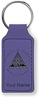 Vista 28 de LaserGram Llavero rectangular, bandera de Nicaragua, grabado personalizado incluido (azul oscuro)