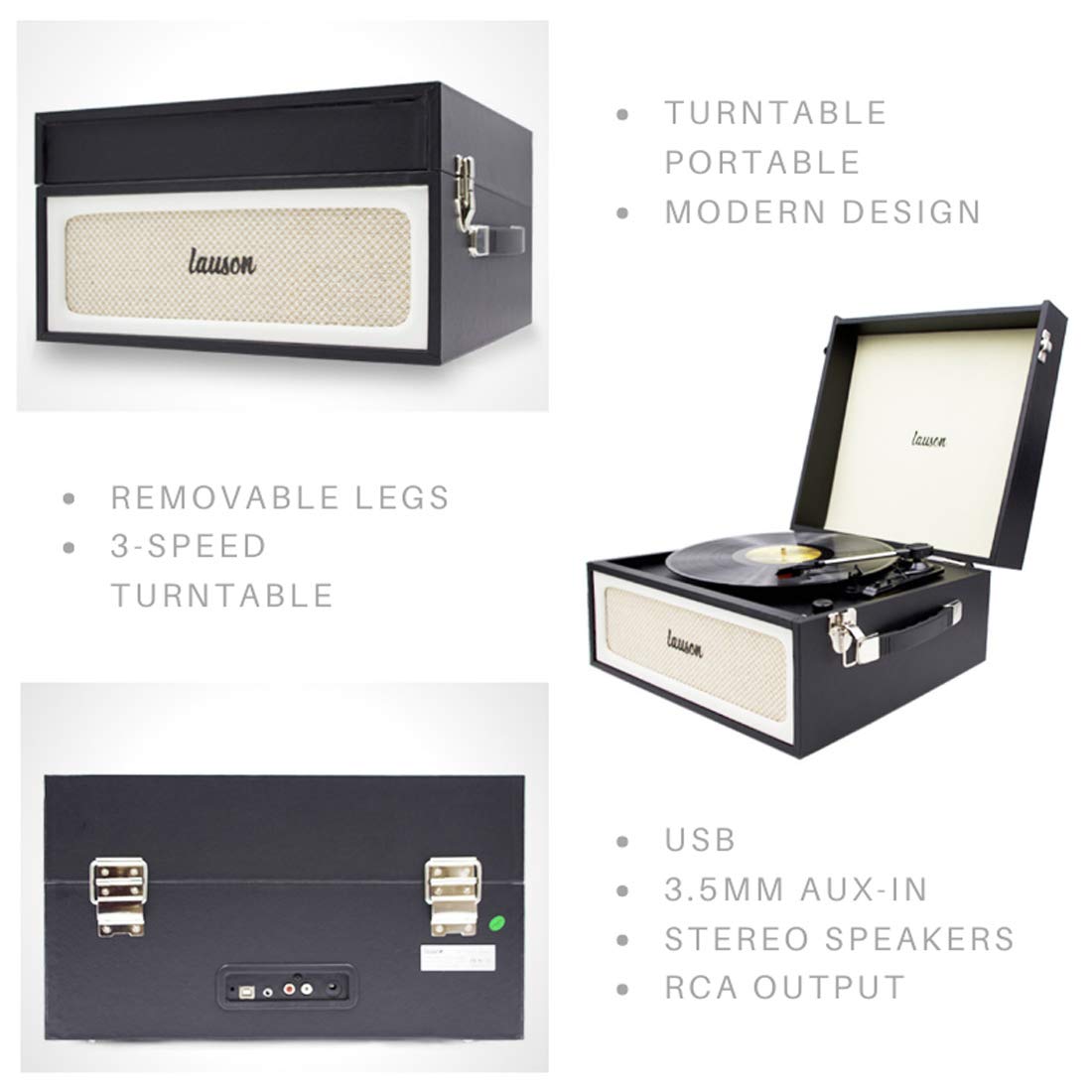 Lauson YT777 Retro Turntable with Bluetooth and Encoding