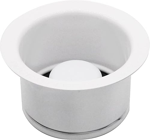 Westbrass D2082-50 - Brida y tapón de eliminación de desechos para fregadero de cocina con cuello extraprofundo de 3-12 pulgadas, recubrimiento en