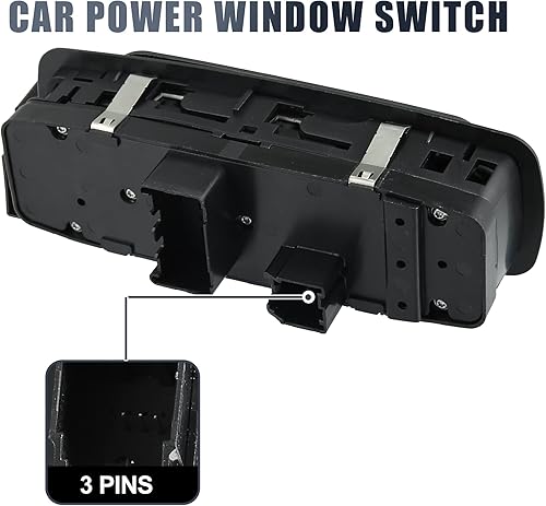 Miniatura 4 de X AUTOHAUX Interruptor eléctrico de la ventana eléctrica del lado del conductor delantero izquierdo para Volkswagen Routan 2009-2014 Reemplazar