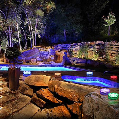 Whatook Submersible Led Lights, 16 Colors Changing Ip68 Waterproof Remote Control Battery Powered Underwater Pond Lights For Above Ground Pool Hookah Accessories,Hot Tub,Fountain Vase Base(2 Pack) #TOP4