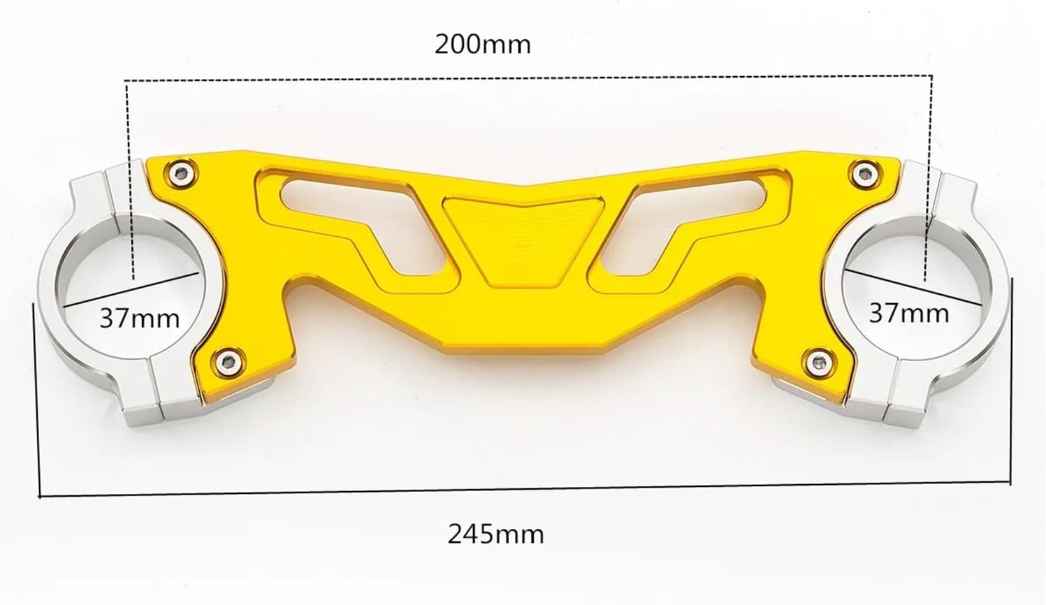 Motorcycle Front Fork Bracket Motorcycle Aluminum Shock Absorber Damper Balance Brace Front Fork Bracket Motorcycle Absorber Stabilizer Holder(Blue-S)