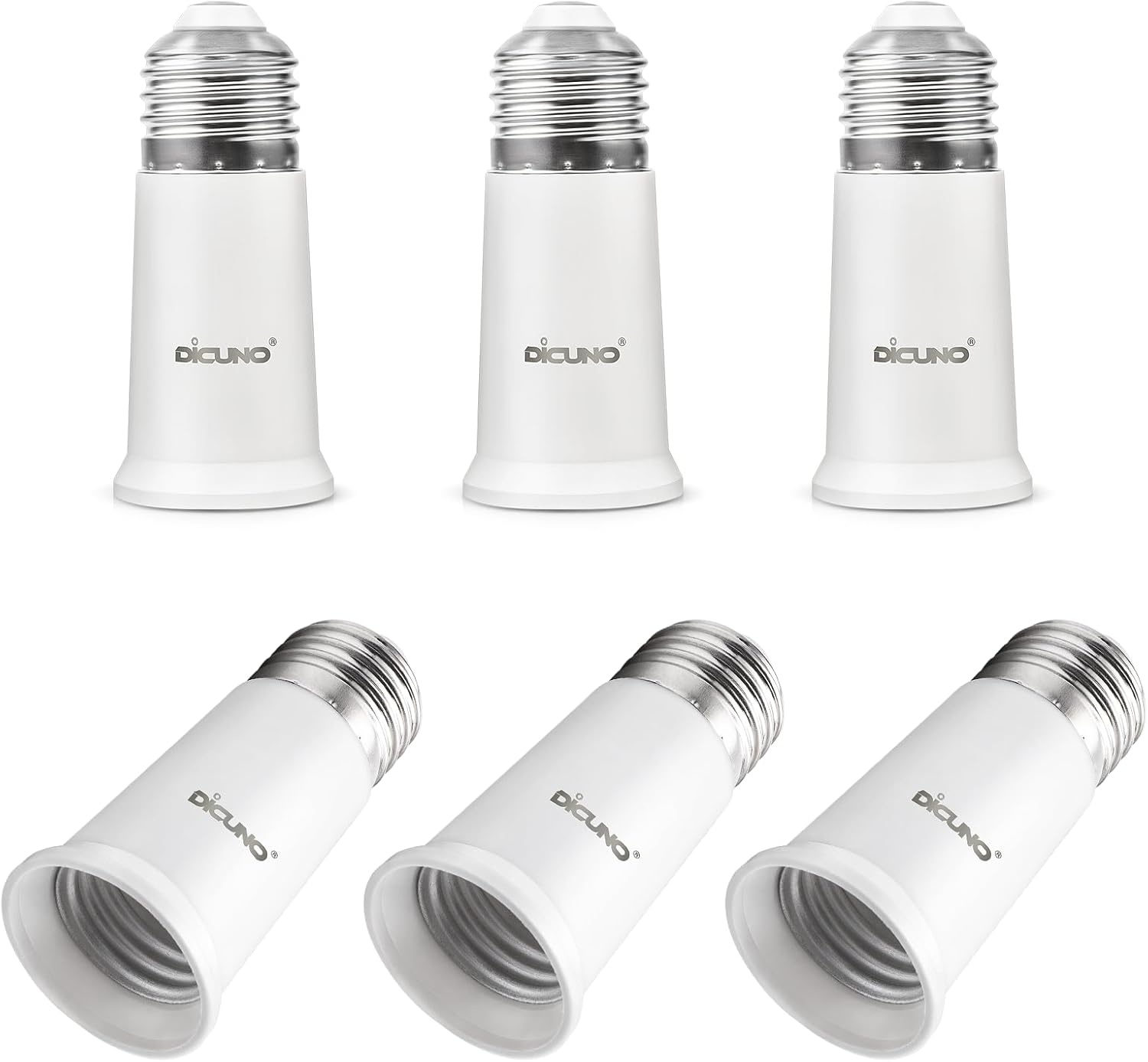 DiCUNO E26 Light Socket Extender, 1.97 Inch Extension, Bulb Base