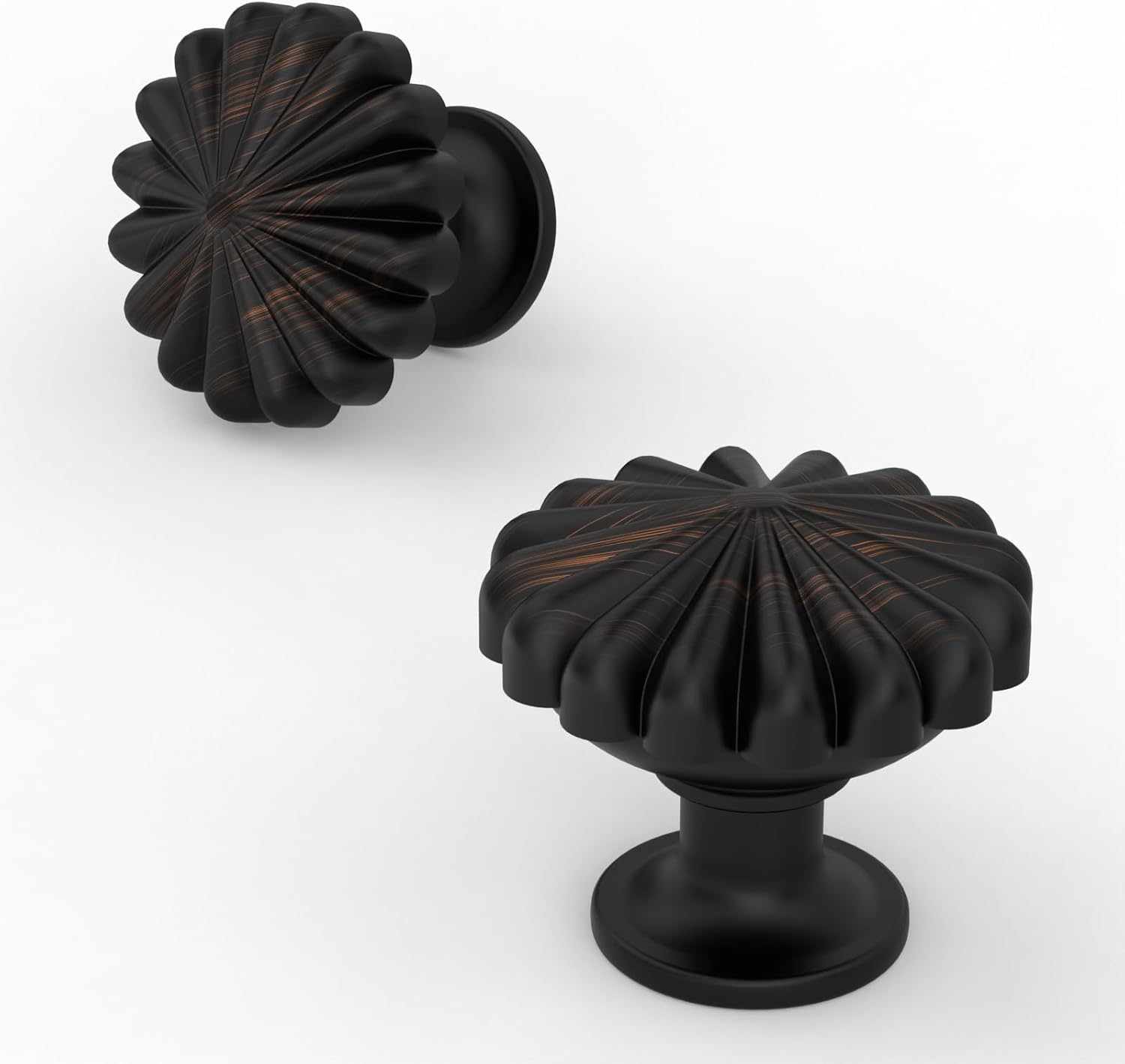 Asidrama 10 Pack Champagne Bronze Kitchen Cabinet Knobs - Dresser & Drawer Knobs - Zinc Finish