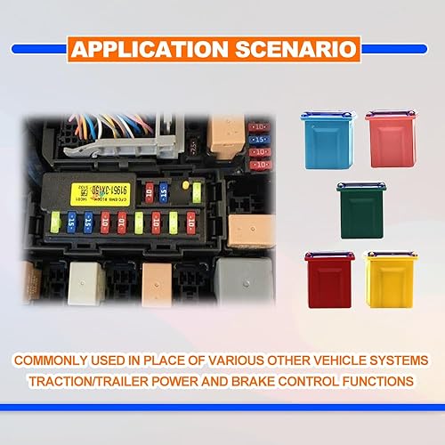Miniatura 5 de Kit de fusibles de bloque pequeño cuadrado de perfil bajo para automóvil, 20A, 30A, 40A, 50A, 60A, para automóvil, SUV, RV, caravana, carrito de