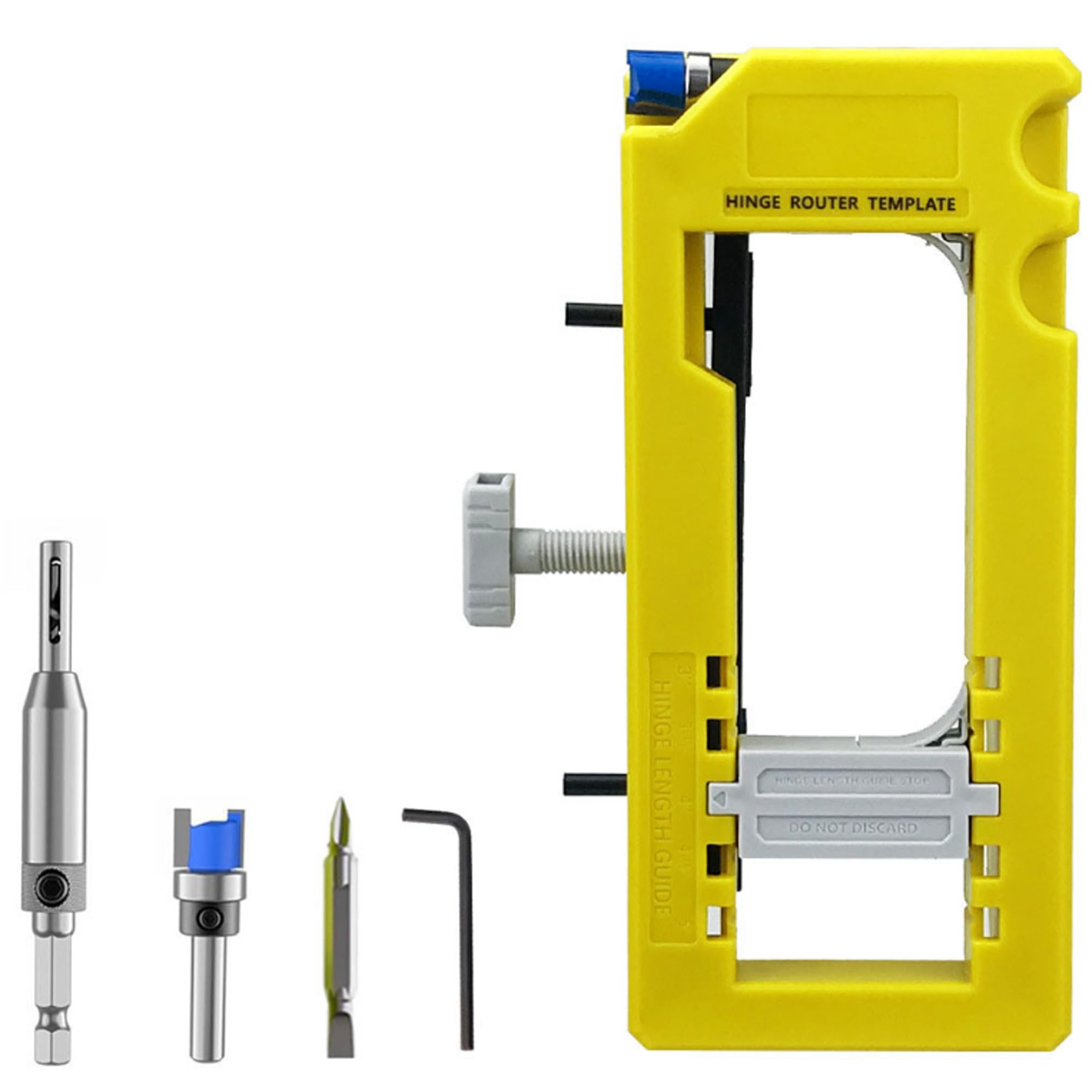 Door Hinge Jig, Door Hinge Jig for Router, Door Lock Installation Kit, Adjustable Plastic Hinge Router Jig Hinged for Cabinet Door Installation and Woodworking Projects