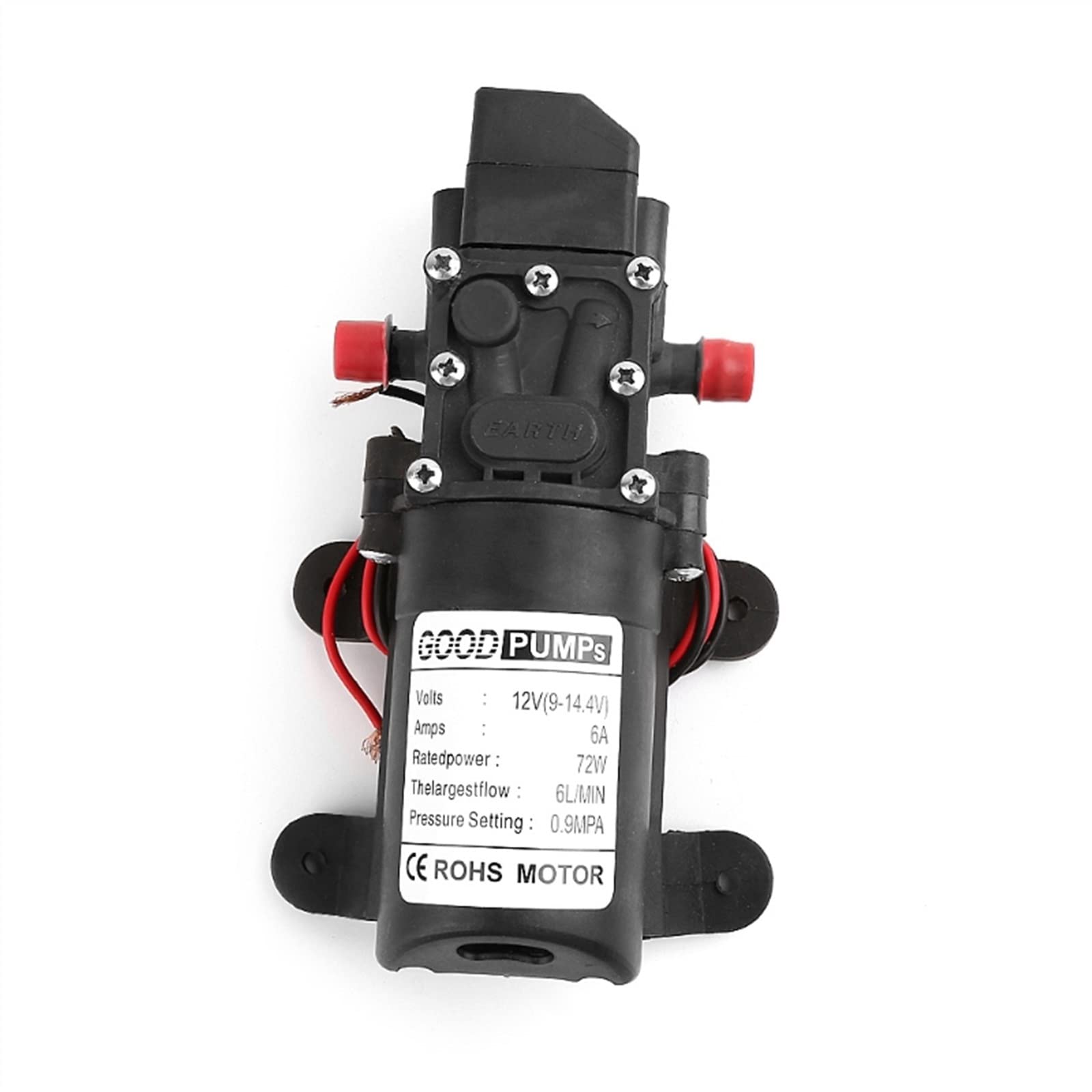 SwePer Tauchpumpe, Membranpumpe, 12 V, 72 W, intelligenter Hochspannungs-Mikro-Automatikschalter for Schiffe, Wohnwagen, Wohnmobile und landwirtschaftliche Bootsbilgenpumpen