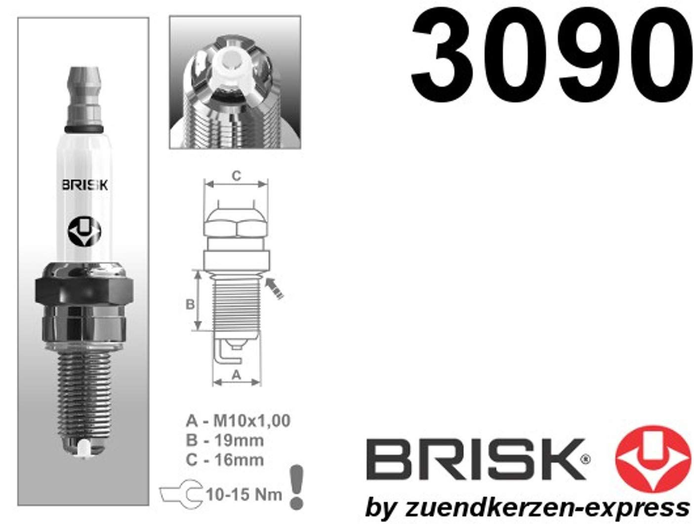 BRISK Premium Racing AOR14LGS 3090 Candele d'accensione, set di 2