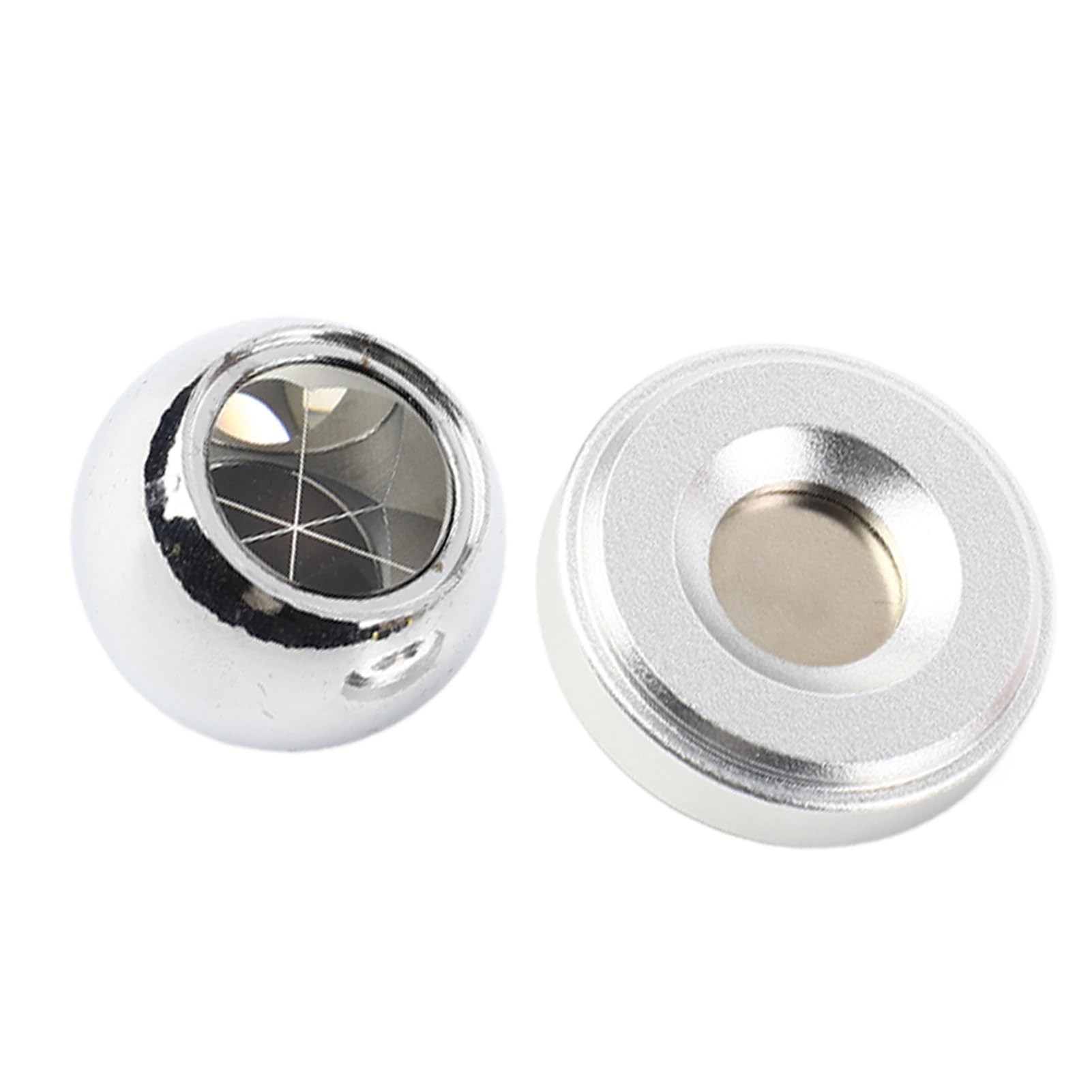 Prism de Bola de Estación Total, Aleación de Aluminio y Vidrio K9, Base Magnética, Fijación Fácil para Medición de Alta Precisión, Esfera Reflectante de Usos Múltiples, Puentes de Túneles que