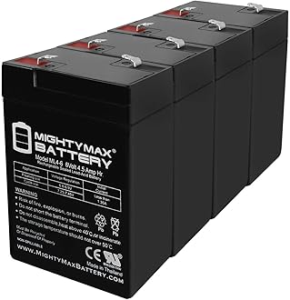Mighty Max Battery 6V 4.5AH SLA Battery for Game Deer Feeder Mojo Duck - 4 Pack