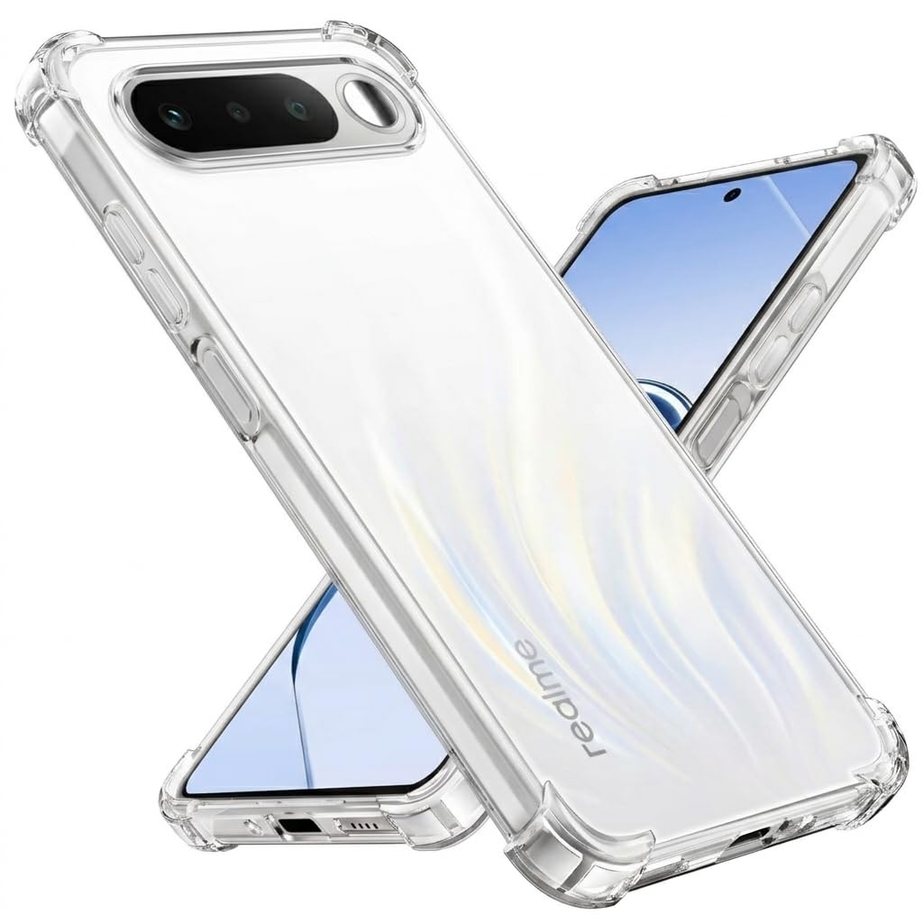 Skyro Realme 16 5G, [Bumper] Exculsive Transparent with Anti Dust Plugs Shockproof Slim Back Cover Case for Realme 16 5G -... - Review, Price and Buying Guide