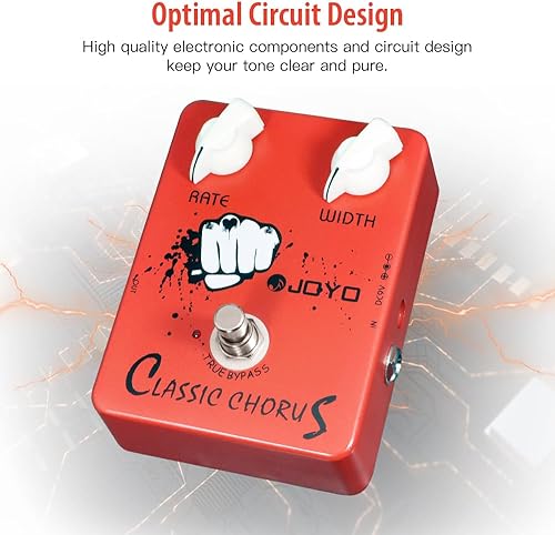 Miniatura 27 de JOYO Pedal de distorsión de alta ganancia de AC/DC Crunch a Heavy Metal con ecualizador de rango completo para efecto de guitarra eléctrica - Bypass
