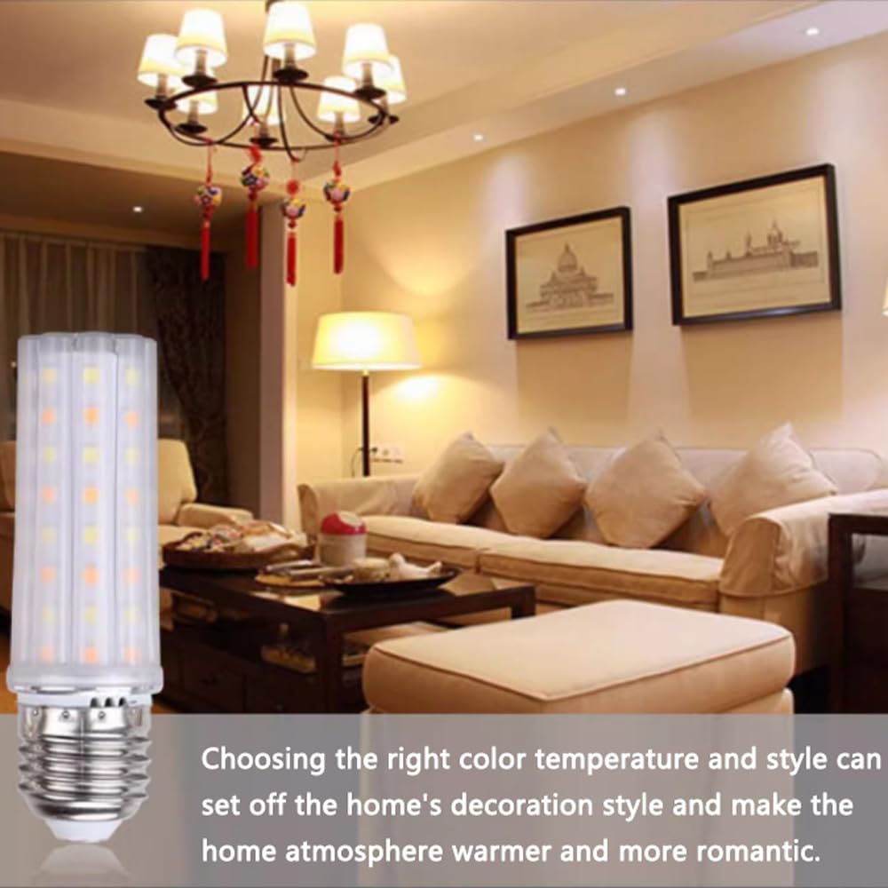 Bombilla Led E27, Color Natural, 6000 K, 1600 Lm, 16 W, Bombilla de Rosca E27 Equivalente a Bombillas Incandescentes de 100 W, No Regulable, sin Parpadeo, Bombillas de Maíz, Paquete de 2/Whi