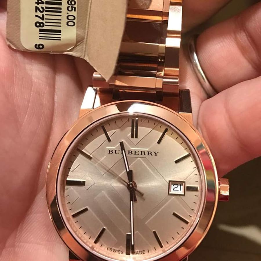 Amazon | スイスローズゴールド日付ダイヤル38mmユニセックスメンズ