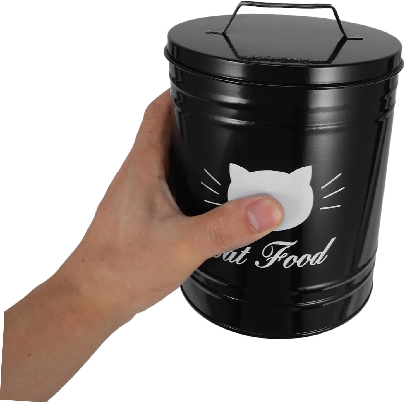 Airtight Pet Food Storage Container Iron Canister for Dogs and Cats Sealed Dog Food Bucket and Cat Treat Jar Keeps Pet Food Fresh and Dry for Home UseNO.4147