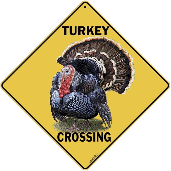 CROSSWALKS Turkey Crossing 12 X 12 Aluminum Sign (X412)