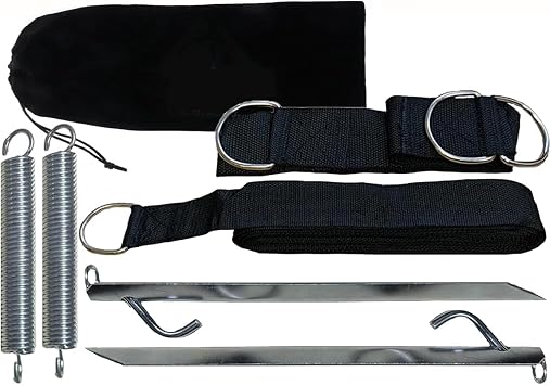 Awning Tie Down Kit, Heavy Duty Awning Straps, Outdoor Camping Canopy Tent Accessories Ground Spike Spring Set, Storm Protection Straps, Rv/Caravan Camping Tent Accessories