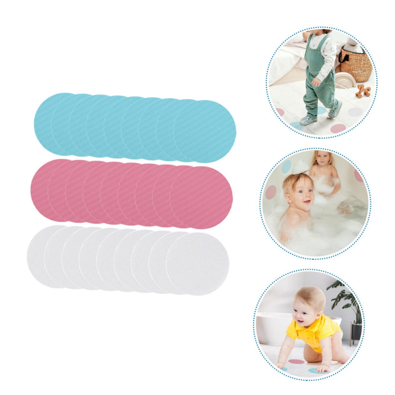 Ciieeo 108 Piezas Pegatinas Redondas Antideslizantes calcomanías de Letras no bañera Pegatinas bañera de bebé Adhesivo Antideslizante calcomanías de Piso Impermeable Piso Pegatinas Fijado