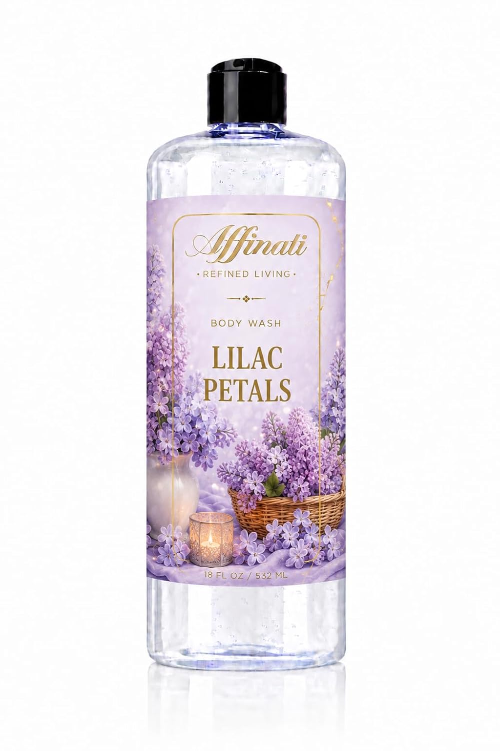 Affinati Lilac Petals Body Wash & Gel – Very Fragrant, 18 oz