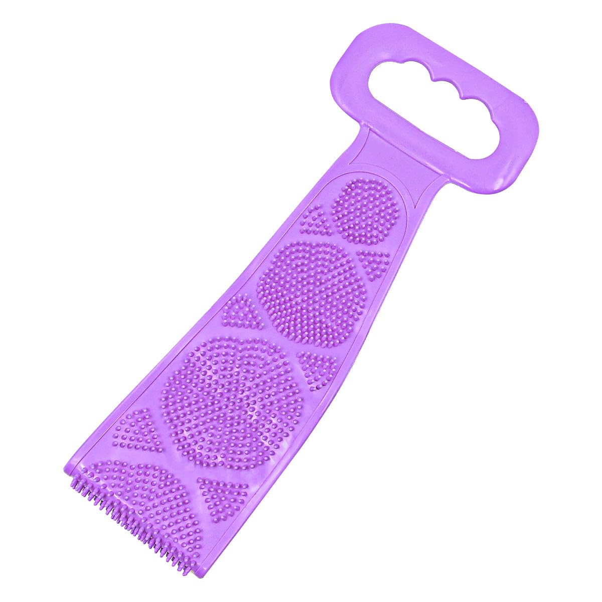 NUZAMAS Silicone Back Scrubber Silicone Body Scrubber 23.6 Inches Long Scrubby Buddy Bath Body Brush Exfoliating Body Scrubber with Handle for Men Women Shower Purple - Image 4