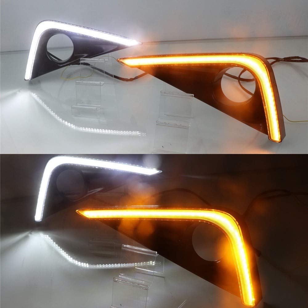 LED luce di marcia diurna DRL per Rush 2018 2019, paraurti anteriore LED 6000K DRL + indicatore di direzione giallo