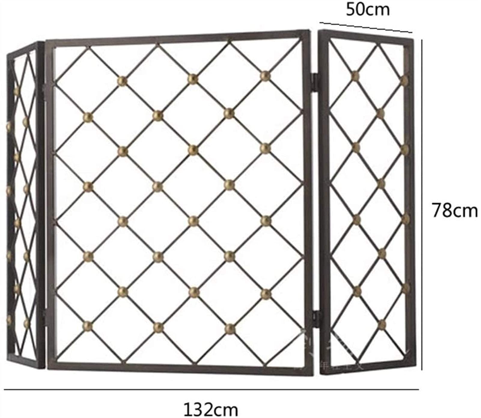 Parascintille a 3 pannelli, Pannello schermo per caminetto in ferro, Protezione per caminetto di sicurezza in rete metallica per legno, Design decorativo a scorrimento per neonati/bambini/animali