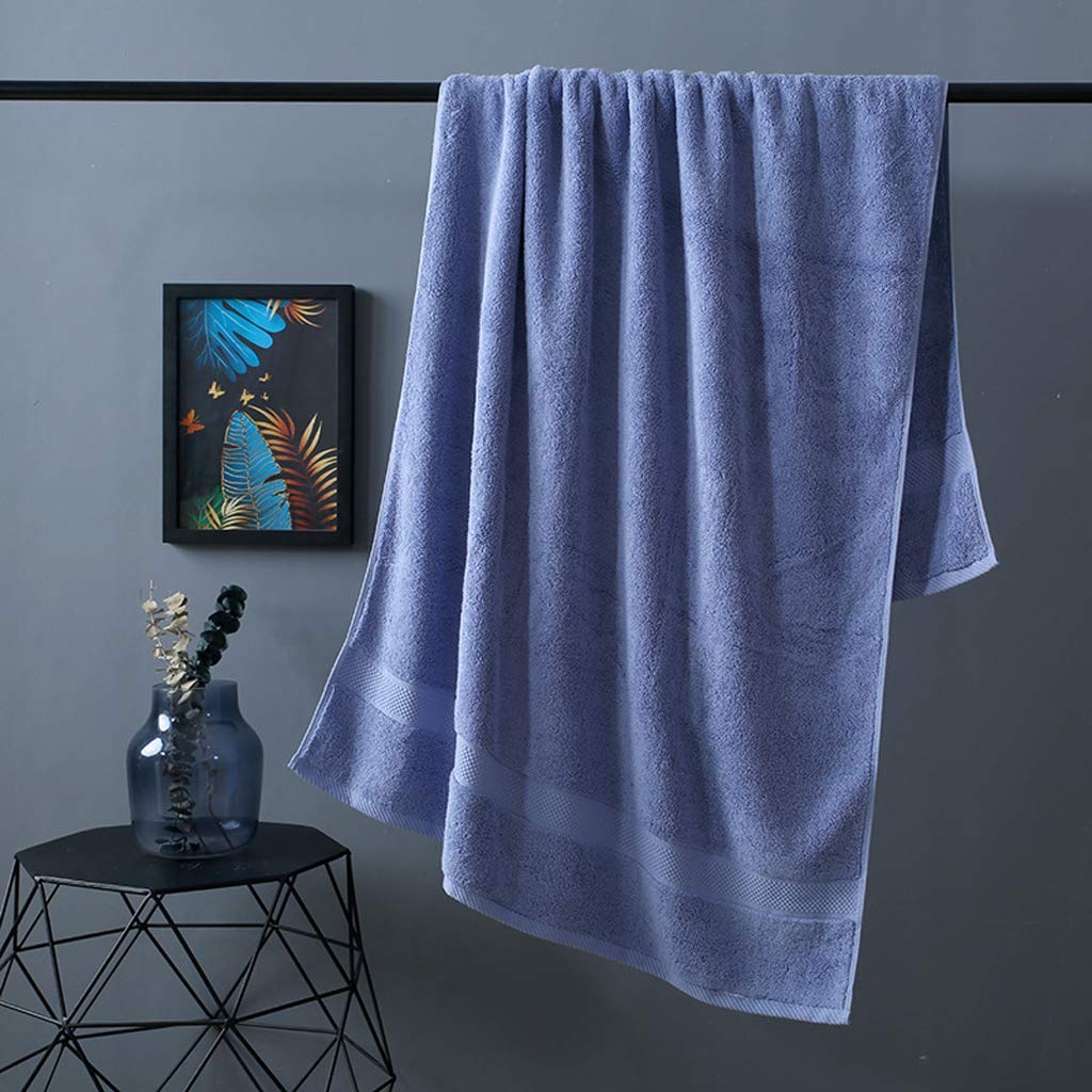 Serviettes de bain spa à domicile en coton bleu épais | Lot de 2