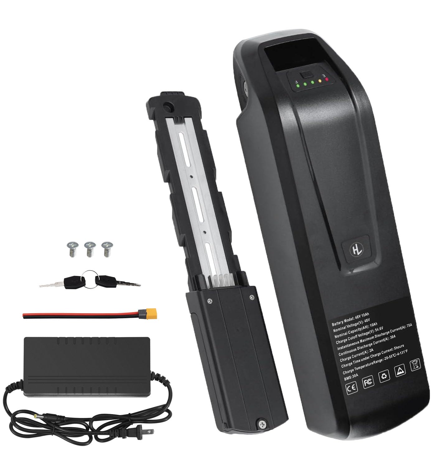 Ebike Battery 36V/48V 10.4Ah 15.6Ah 20Ah,E-Bike Scooter Lithium,40A BMS Lithium Replacement Battery for 36V/48v Controller 0-1500W